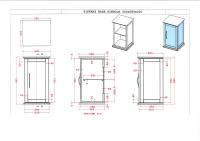 Шкафчик подвесной с одной распашной дверцей, реверсивный TIFFANY 34x32x59 Nero grafite 54961 CEZARES