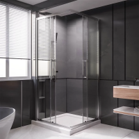 Душевой угол раздвижной 900Х900x2000 цвет профиля Хром стекло прозрачное  PTC20-CH-9090-01-C4 Premium Veconi