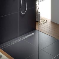 Душевой лоток TIMO Drain System 900 с вставкой "lines", Сатин