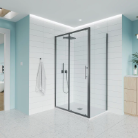 Душевой угол раздвижной E1-SP-GR-12090-01-C9 1200х900x1950 Цвет профиля Графит брашинг Стекло  Прозрачное Veconi