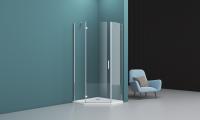 Душевой уголок пятиугольный KRAFT-P-1-80-C-Cr-L 800x800x1950 BelBagno