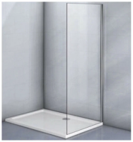 Фиксированная боковая панель без верхнего и нижнего профиля E-SP-B-120-01-C9 1200x1955 Цвет профиля Чёрный матовый Стекло  Прозрачное Veconi