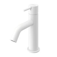 Смеситель для раковины однорычажный с донным клапаном Ручка "антикапля" LEAF-LSM2-L-BIO Белый матовый ручка  Белый матовый Cezares