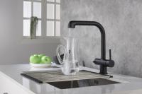 Смеситель для кухни с подключением фильтра и выдвижной лейкой Timo Saona 2346/03FL черный Смеситель для кухни с подключением фильтра и выдвижной лейкой Timo Saona 2346/03FL черный