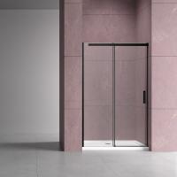 Душевая дверь Dice VDS-4D140CLB 1400x2000 цвет черный стекло прозрачное Vincea