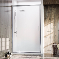 Душевая дверь раздвижная  VN72-140-01-C4 1400x1900 Цвет профиля Хром Стекло Прозрачное Veconi